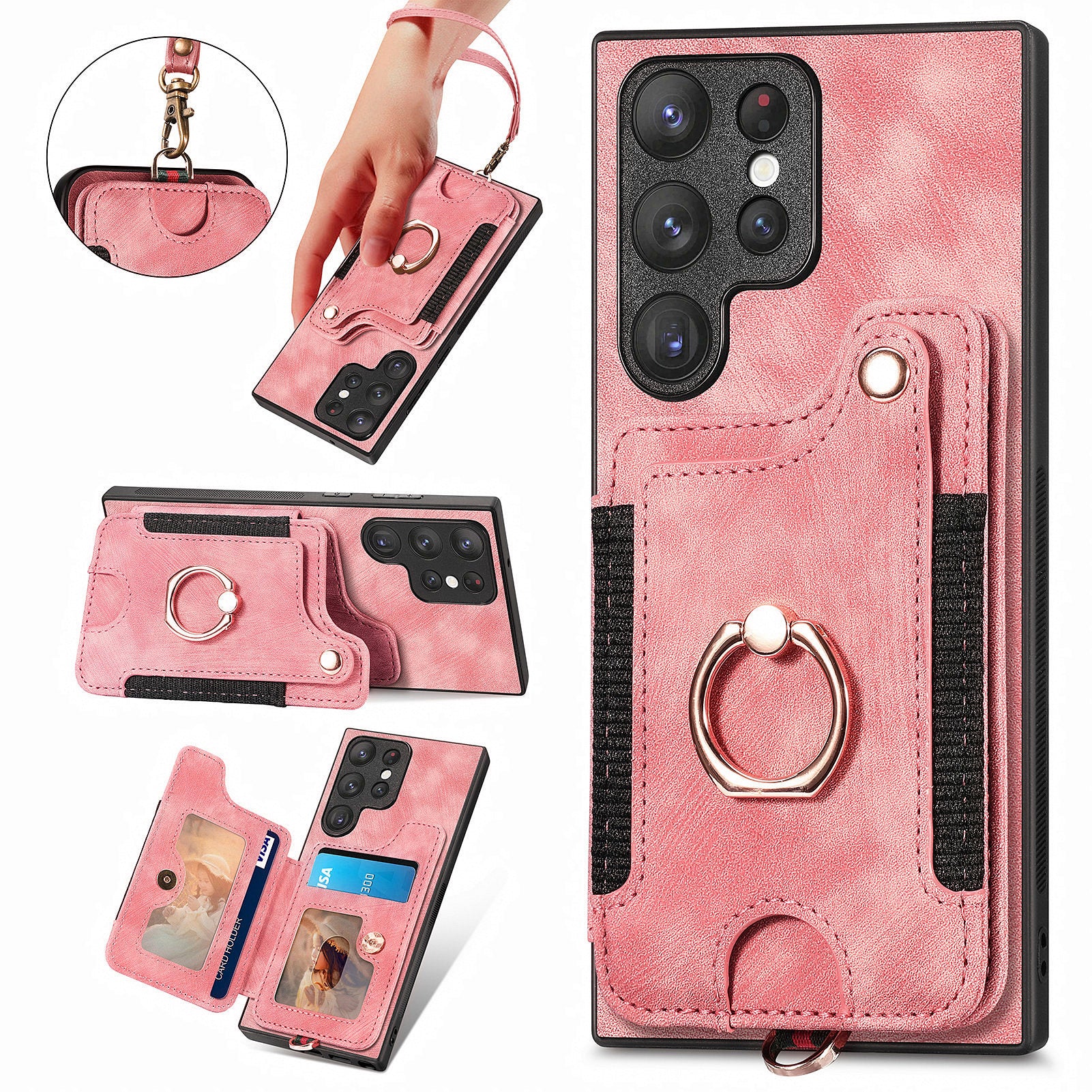For Samsung Galaxy S23 Ultra PU Leather PC TPU RFID Blocking Case Card Slot Kickstand Phone Cover For Samsung Galaxy S23 Ultra PU Leather PC TPU RFID Blocking Case Card Slot Kickstand Phone Cover